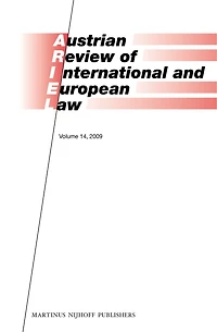 Austrian Review of International and European Law, Volume 14 (2009)