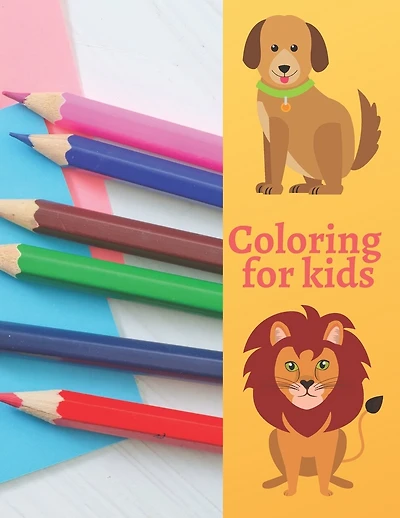 Coloring for kids: 25 pets - Large - ages 2-6