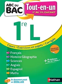 1re L, tout-en-un: cours, exercices et sujets, corrigés
