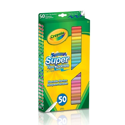 Crayola Super Tips Washable Markers, 50 Count