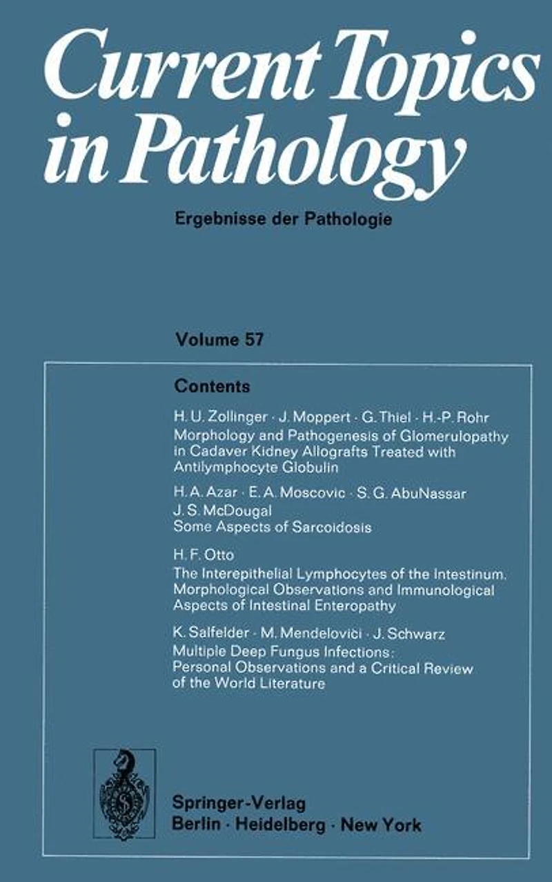 Current Topics Pathology / Ergebnisse der Pathologie