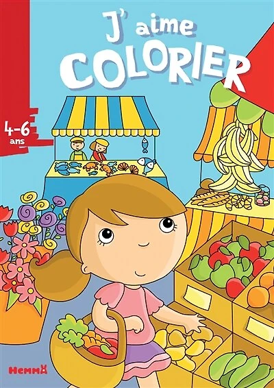 J'aime colorier, 4-6 ans : marché: marché