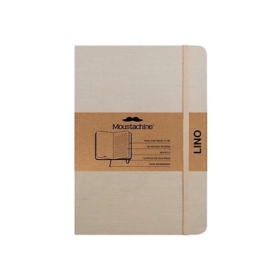 Moustachine Classic Linen Large Light Tan Ruled Hardcover
