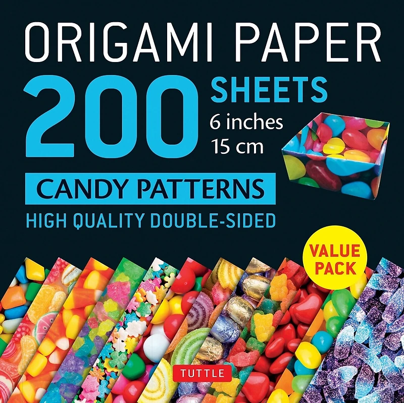Origami Paper 200 sheets Candy Patterns 6 (15 cm): Tuttle Origami Paper: Double Sided Origami Sheets Printed with 12 Different Designs (Instructions for 6 Projects Included)
