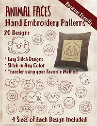 Animal Faces Hand Embroidery Patterns