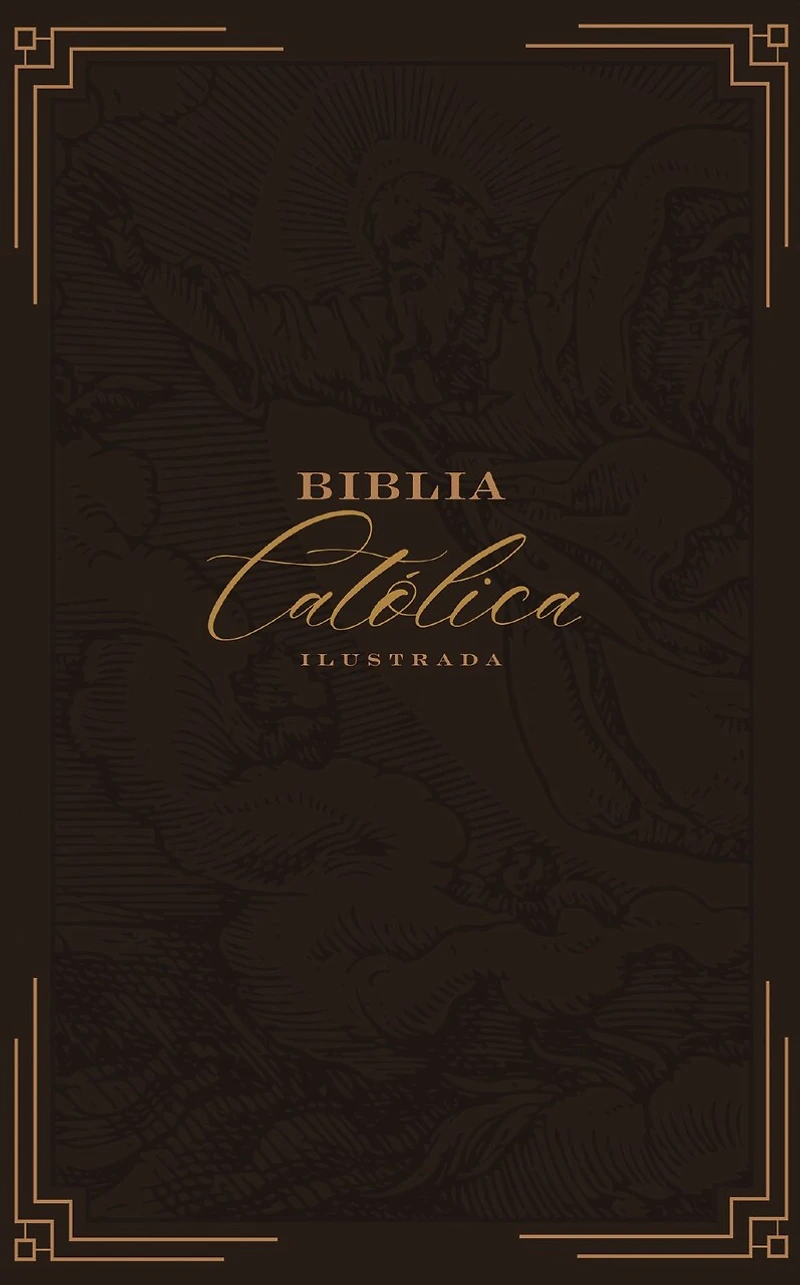 Biblia Católica, Ilustrada, Leathersoft, Azul añil, Comfort Print