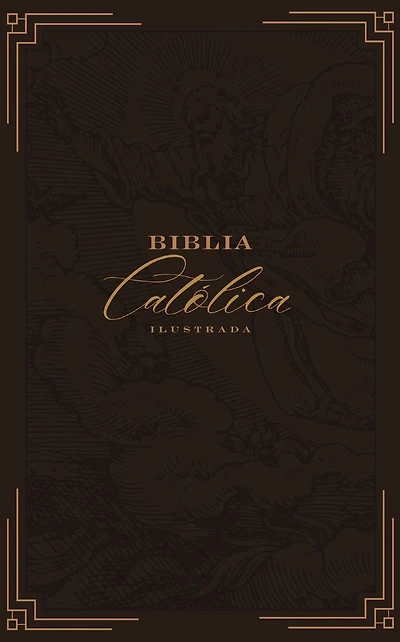 Biblia Católica, Ilustrada, Leathersoft, Azul añil, Comfort Print