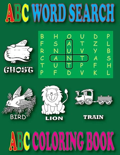 ABC Word Search and ABC Coloring Books: Children's Activity Books, Children's Coloring Books