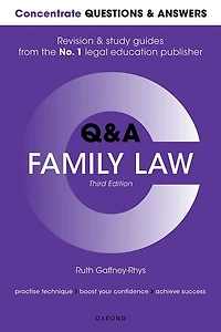 Concentrate Questions And Answers Family Law: Law Qanda Revision Study Guide