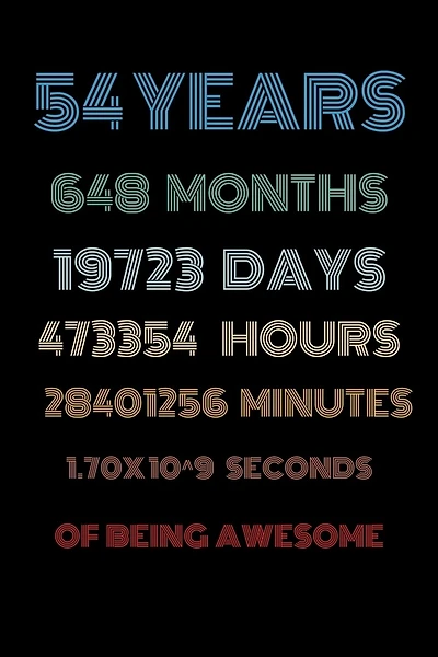 54 years of being awesome: Vintage Birthday gift for 54 years old / 54th birthday gifts for kids, men and women