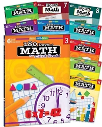 180 Days(tm) Math Pk-8: 10-Book Set: Practice, Assess, Diagnose