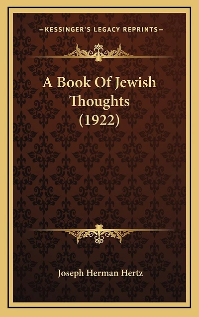 A Book Of Jewish Thoughts (1922)