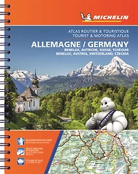 Allemagne, Benelux, Autriche, Suisse, Tchéquie: atlas routier et touristique
