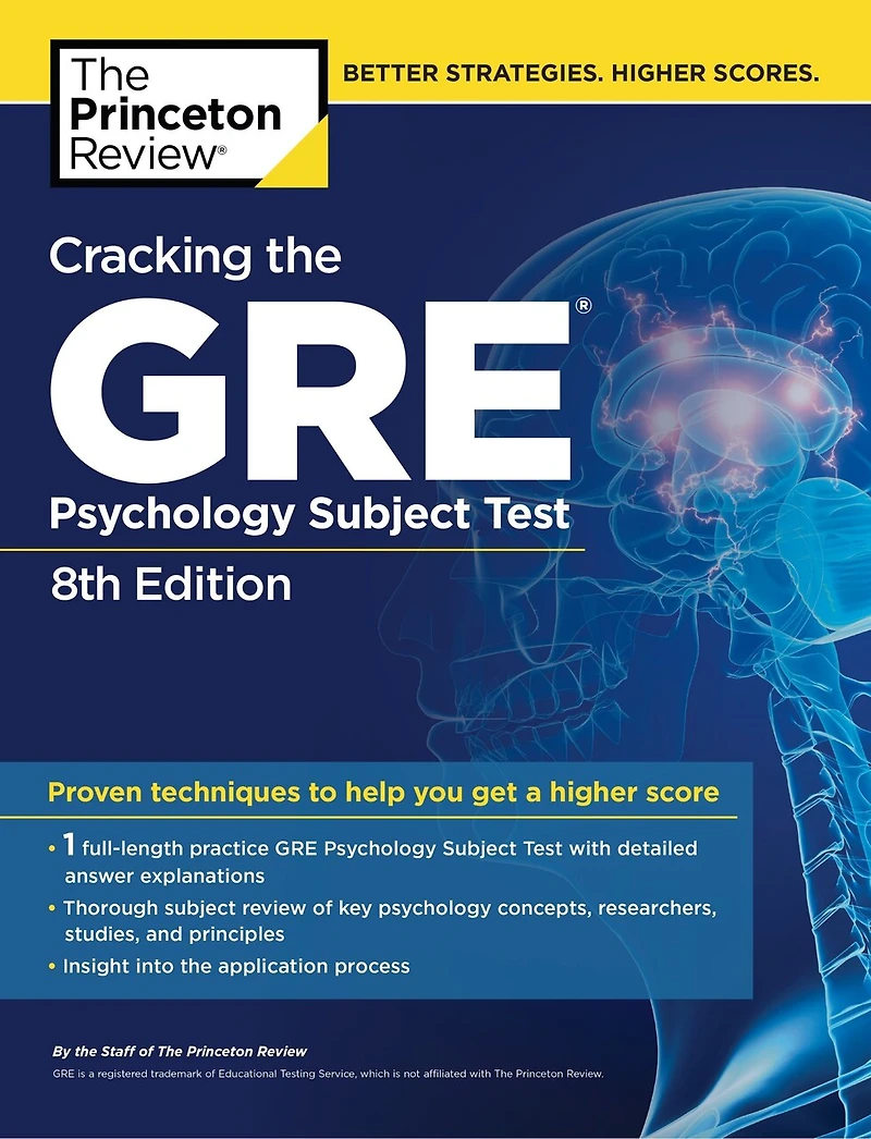 Princeton Review GRE Psychology Prep, 9th Edition: 3 Practice Tests + & Techniques Content