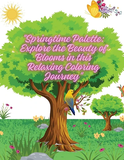 "Springtime Palette: Explore the Beauty of Blooms in this Relaxing Coloring Journey"