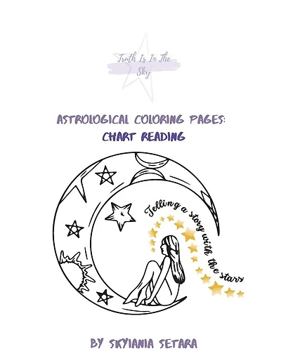 Astrological Coloring Pages: Chart Reading: Telling a Story with the Stars