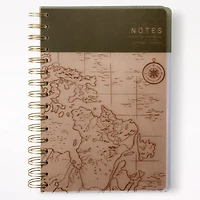 A5 Notebook, Polypropylene Cover, Map on Kraft