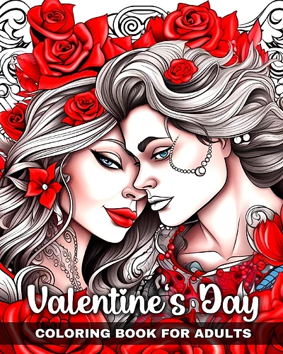 Valentine's Day Coloring Book for Adults: Valentine's Day Coloring Pages with Romantic Couples