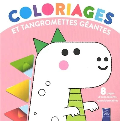 Coloriages et tangromettes géantes: le dinosaure