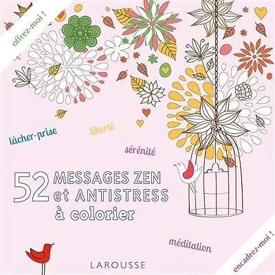52 messages zen et antistress à colorier