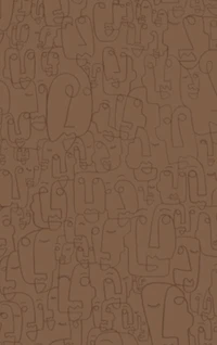 Faces Dotted Notebook (beige)