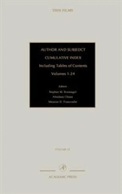 Author and Subject Cumulative Index, Including Tables of Contents: Volumes 1-24