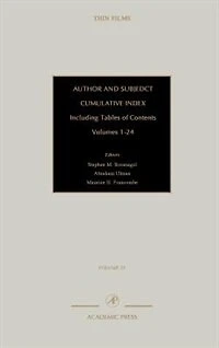 Author and Subject Cumulative Index, Including Tables of Contents: Volumes 1-24