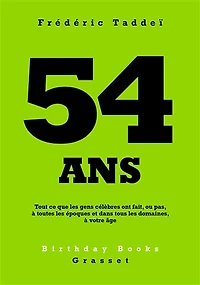 54 ans : tout ce que les gens célèbres ont fait, ou pas, à toutes époques et dans tous domaines, votre âge: âge