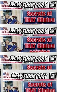 Bill clinton Blue Dress Painting New York Post Artist skecthBook: Bill clinton Blue Dress Painting New York Post