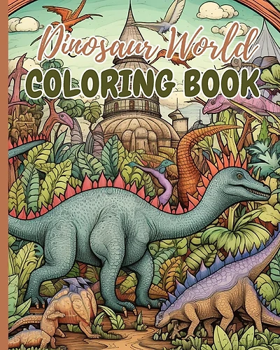 Dinosaur World Coloring Book: Educational coloring book for kids, Creative Fun with Dino Coloring Pages