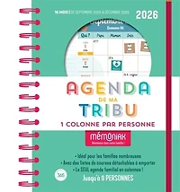 Agenda de ma tribu 2026: 16 mois, de septembre 2025 à décembre 2026