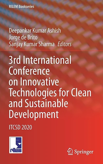 3rd International Conference On Innovative Technologies For Clean And Sustainable Development: Itcsd 2020