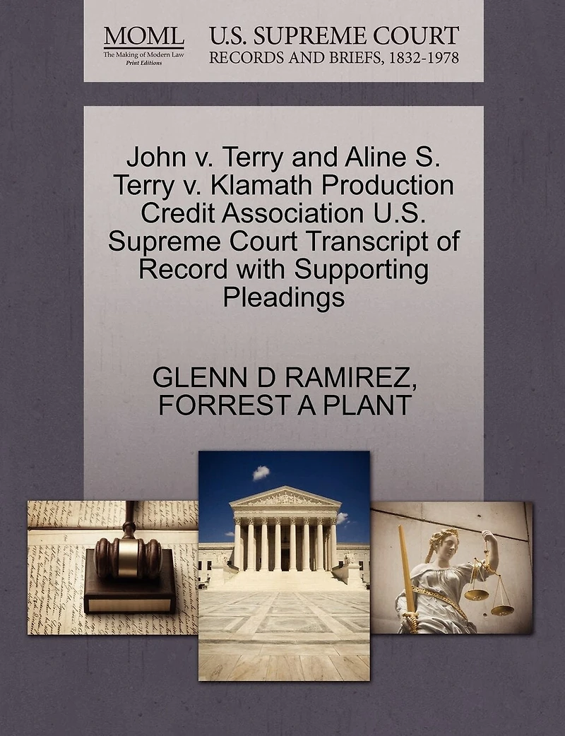 John V. Terry And Aline S. Terry V. Klamath Production Credit Association U.s. Supreme Court Transcript Of Record With Supporting Pleadings
