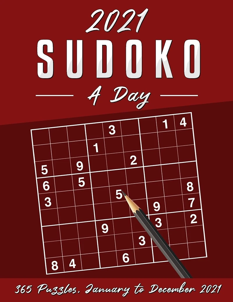 2021 Sudoku: Sudoku Puzzles 9x9 January to December 2021 Daily Calendar, 365 Puzzles, Gift For Christmas