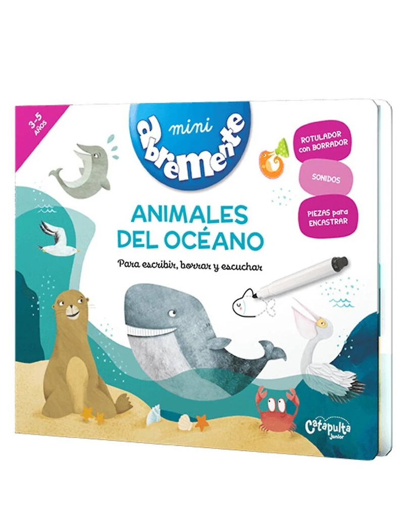 Animales del océano: Para escribir, borrar y escuchar