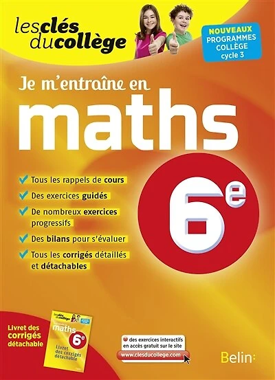 Je m'entraîne en maths, 6e: nouveaux programmes collège, cycle 3
