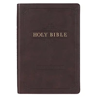 KJV Bible Giant Print Full-size Faux Leather, Espresso Brown