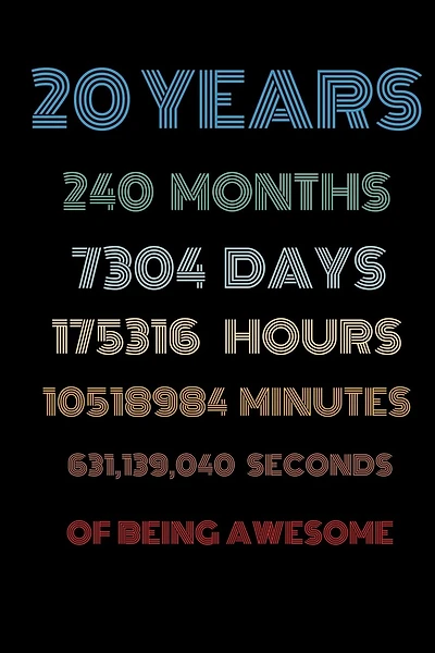 20 years of being awesome: Vintage Birthday gift for 20 years old / 20th birthday gifts for kids, men and women