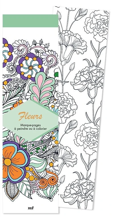 Fleurs: marque-pages à peindre ou à colorier
