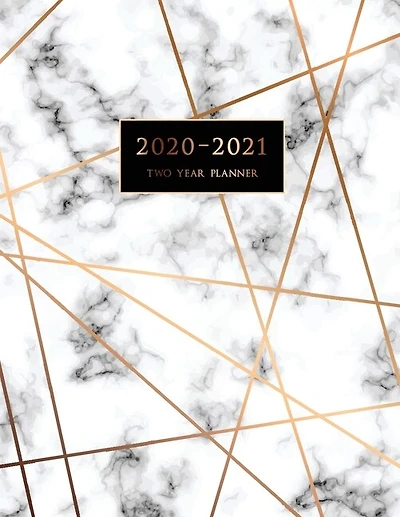 2020-2021 Two Year Planner: Large Monthly Planner With Inspirational Quotes And Marble Cover (volume