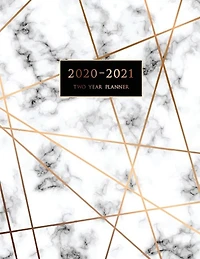 2020-2021 Two Year Planner: Large Monthly Planner With Inspirational Quotes And Marble Cover (volume