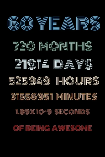 60 years of being awesome: Vintage Birthday gift for 60 years old / 60th birthday gifts for kids, men and women