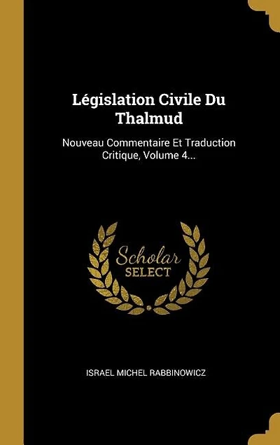 Législation Civile Du Thalmud: Nouveau Commentaire Et Traduction Critique, Volume 4...