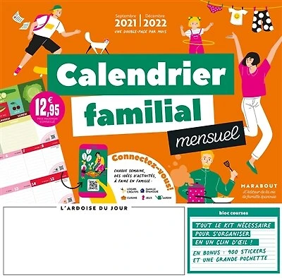 Calendrier Familial Mensuel 2021-2022