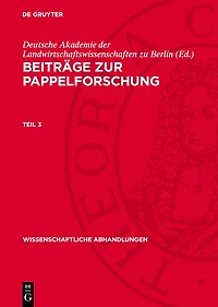 Beiträge zur Pappelforschung. Teil