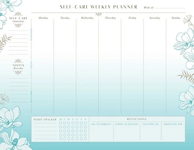 Self-Care Weekly Planner Notepad: (Mindfulness Gifts, Self-Care Gifts for Women, Back to School Supplies)