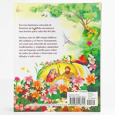 365 Historias de la Biblia y Oraciones: Lecturas Biblicas para Compartir