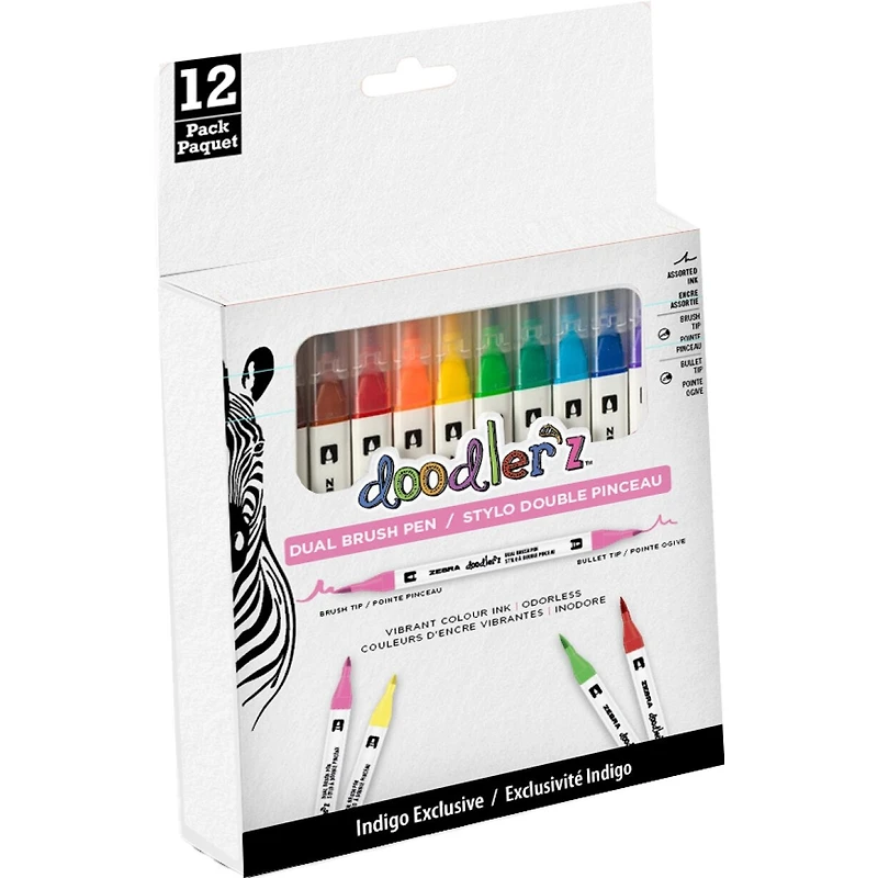 Doodler'z Brush Pen, Assorted 12pk