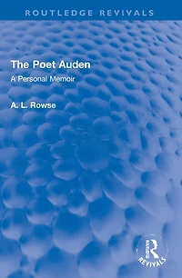 The Poet Auden: A Personal Memoir