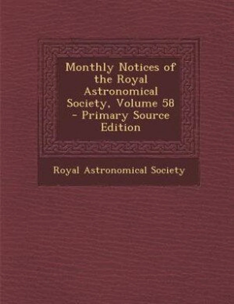 Monthly Notices of the Royal Astronomical Society